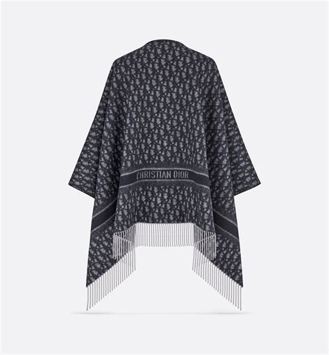 dior oblique hooded poncho|dior cashmere ponchos.